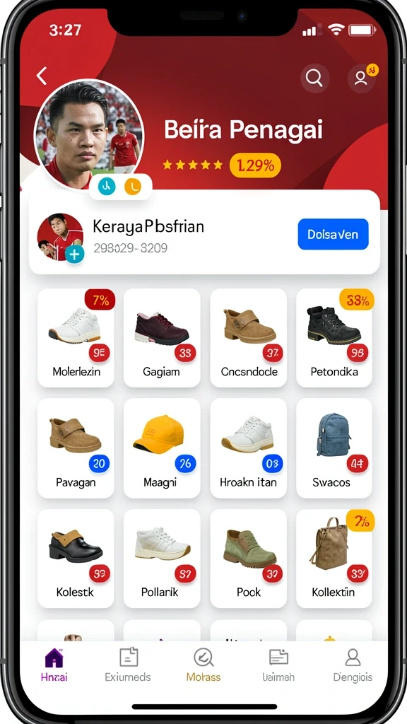 Tampilan awal aplikasi yang menarik dan user-friendly.