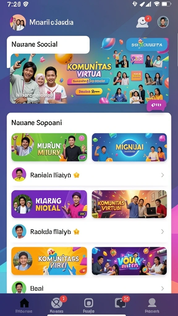 Tampilan awal aplikasi CENDANA777 yang menarik.
