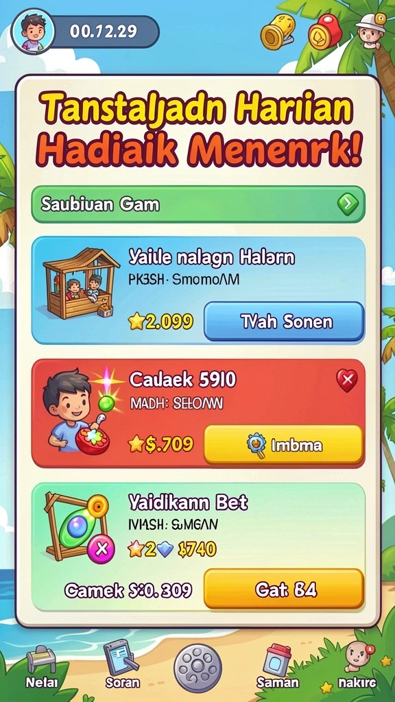 Tangkapan layar memperlihatkan antarmuka menu yang intuitif dan mudah digunakan.