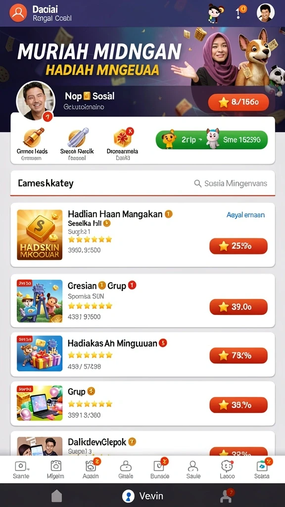 Tampilan awal yang menarik dengan antarmuka yang user-friendly.
