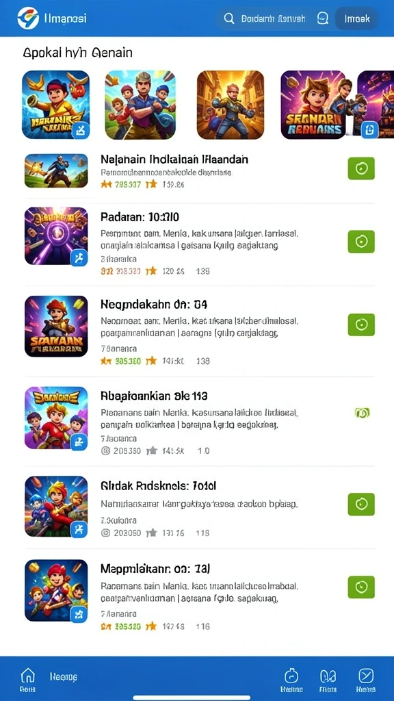 Beragam pilihan permainan menarik untuk dimainkan.