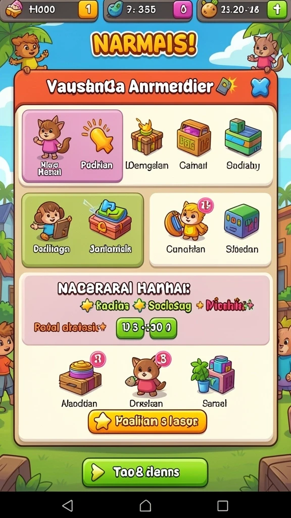 Screenshot menampilkan antarmuka permainan yang menarik.