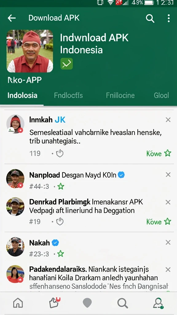 Tampilan antarmuka aplikasi yang modern.