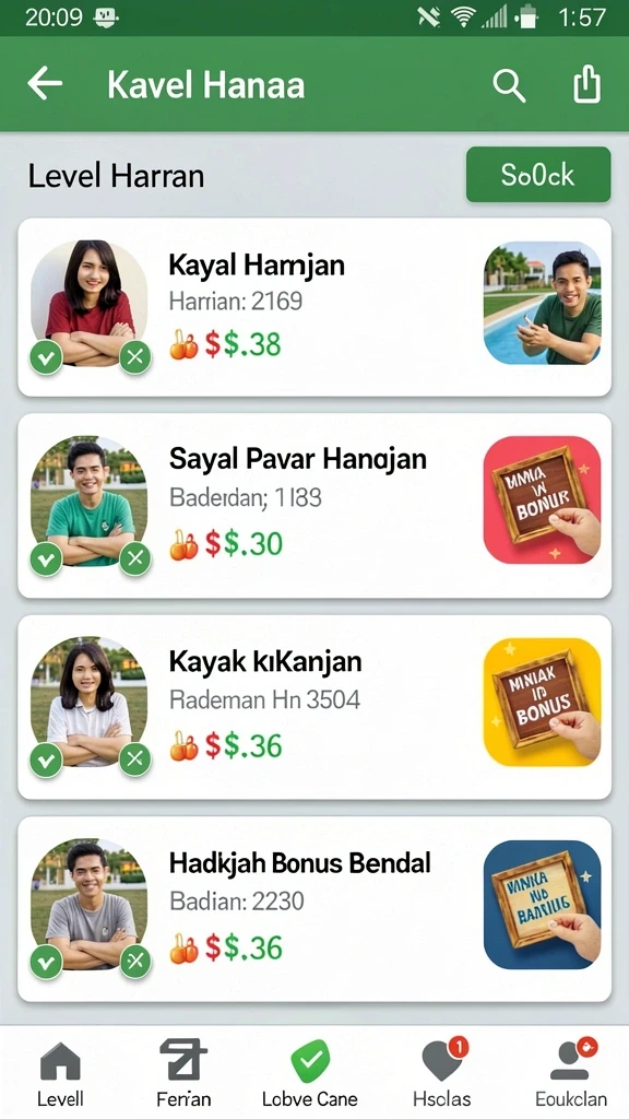 Tantangan menarik di setiap level yang baru.