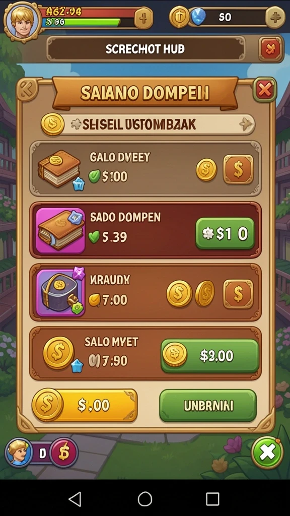 Tampilan menu utama yang menarik dan mudah dinavigasi.